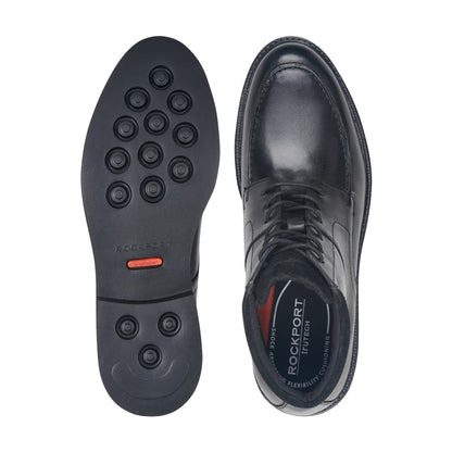 Men Macklin Moc Toe Lace-Up Leather Boots