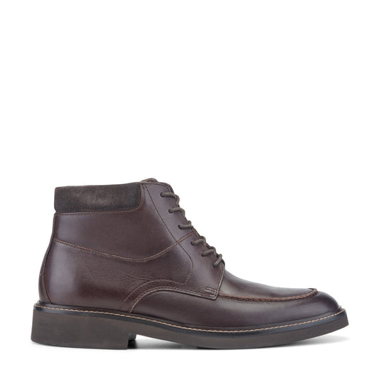 Men Macklin Moc Toe Lace-Up Leather Boots