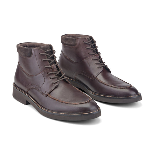 Men Macklin Moc Toe Lace-Up Leather Boots
