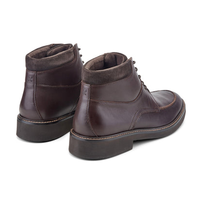 Men Macklin Moc Toe Lace-Up Leather Boots