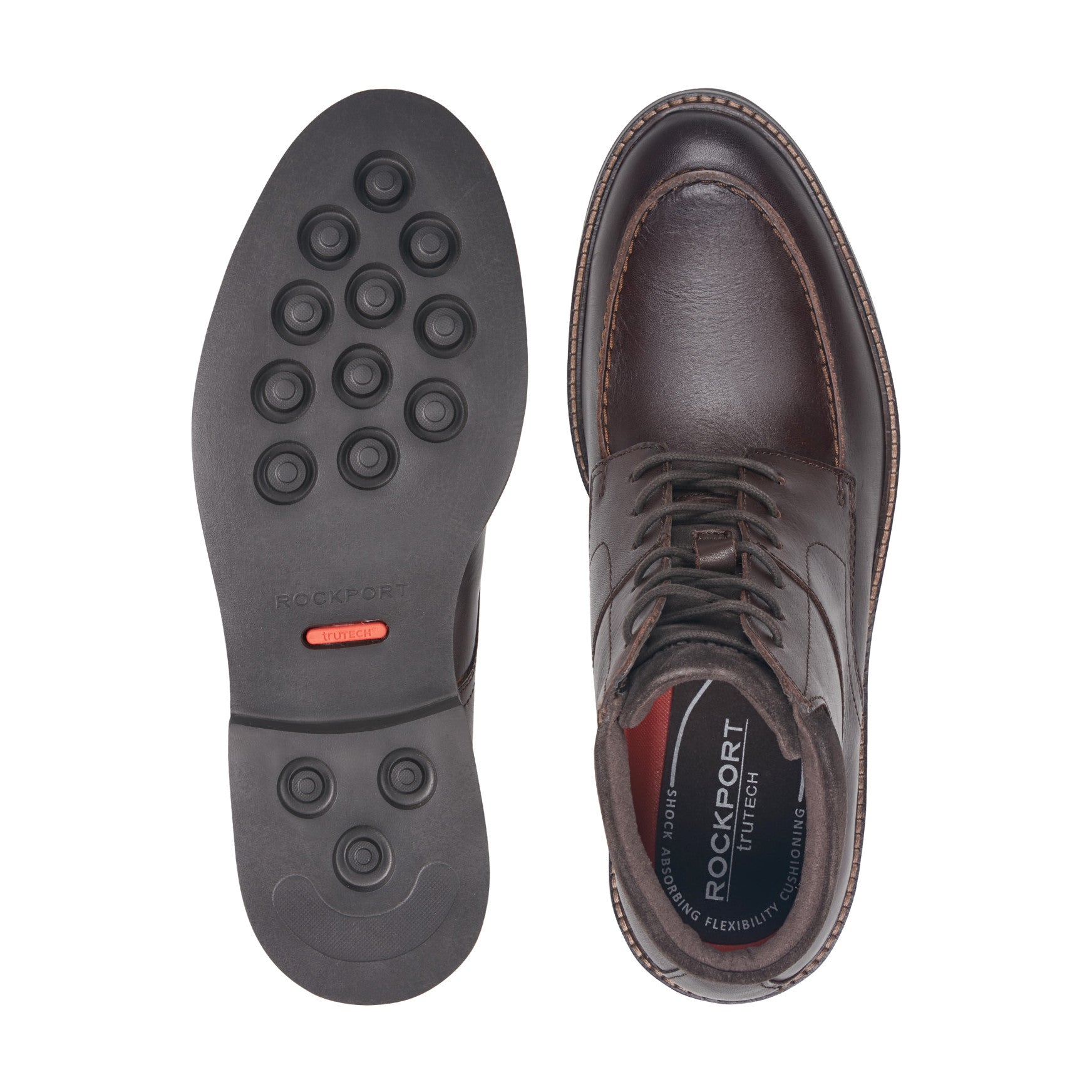 Men Macklin Moc Toe Lace-Up Leather Boots