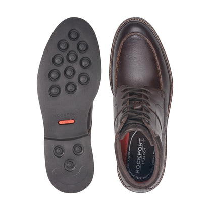 Men Macklin Moc Toe Lace-Up Leather Boots