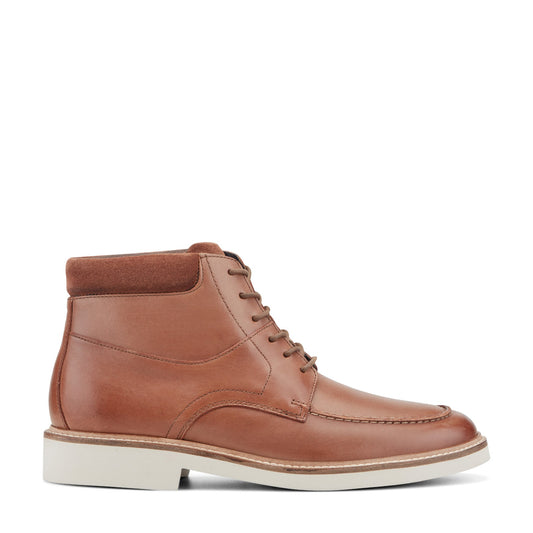Men Macklin Moc Toe Lace-Up Leather Boots