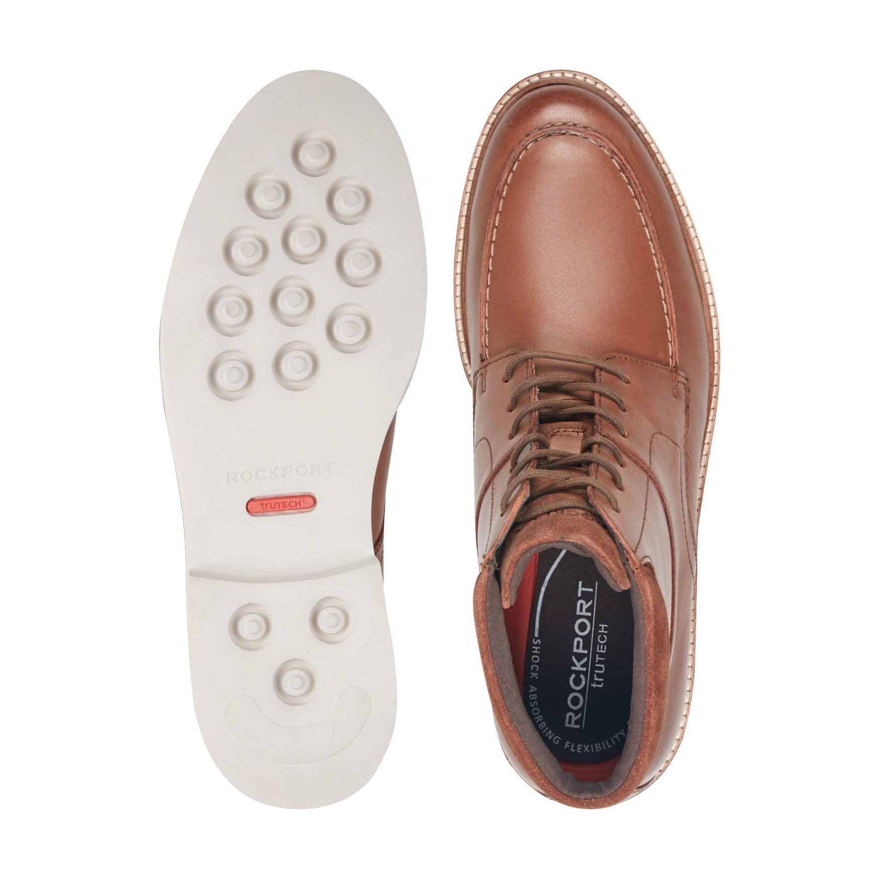 Men Macklin Moc Toe Lace-Up Leather Boots