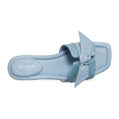 Women Carsie Block Heel Square Toe Slip-on Sandals