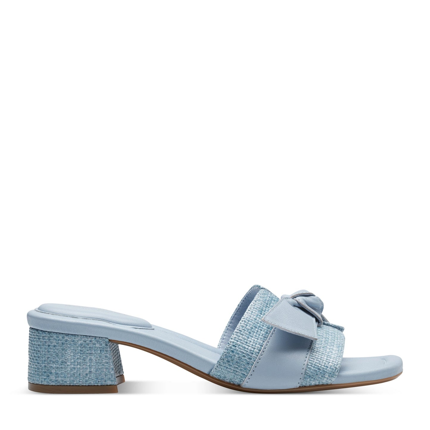 Women Carsie Block Heel Square Toe Slip-on Sandals