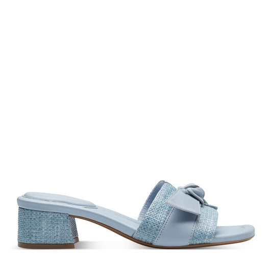 Women Carsie Block Heel Square Toe Slip-on Sandals