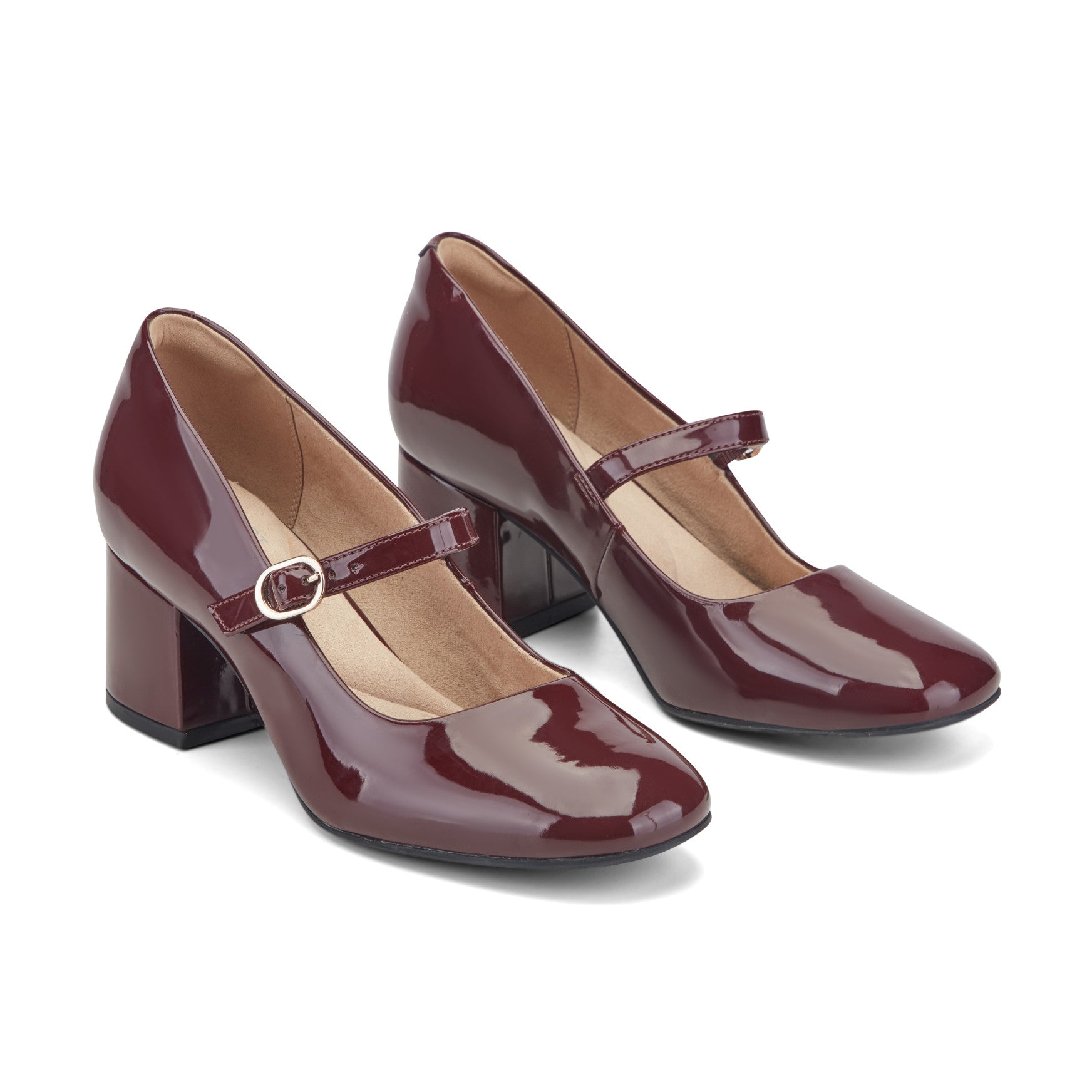 Women Xena Block Heel Mary Jane Pumps