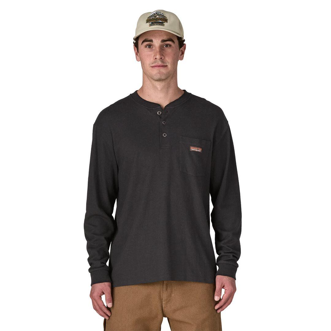 Long-Sleeved Work Henley Pocket Tee