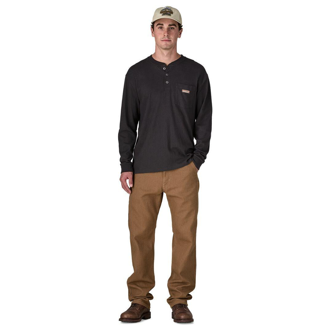 Long-Sleeved Work Henley Pocket Tee