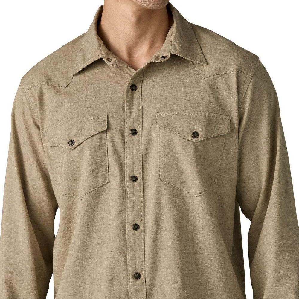 Long-Sleeved Western Snap Work Shirt