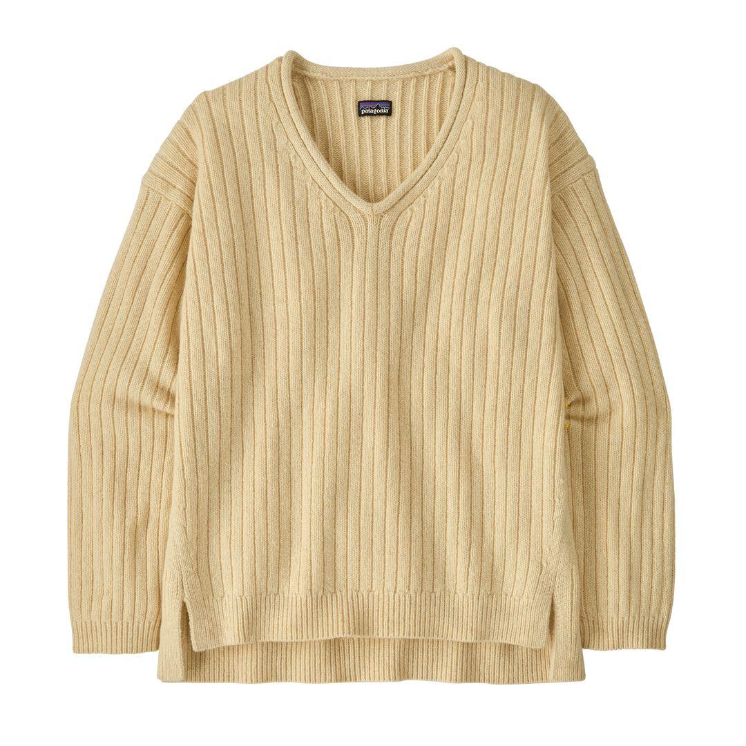 Recycled Wool-Blend V-Neck Sweater