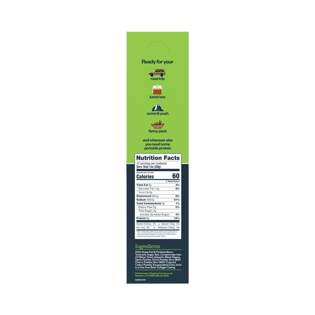 Provisions Grass-Fed Jalapeño Bison Meat Sticks