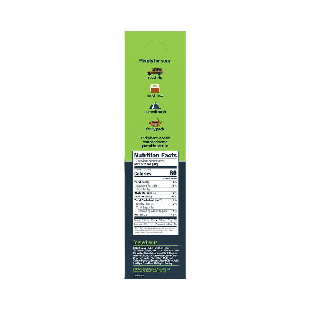 Provisions Grass-Fed Jalapeño Bison Meat Sticks