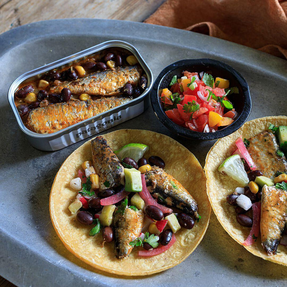 Provisions Sardines & Beans: Black Beans, Corn & Salsa
